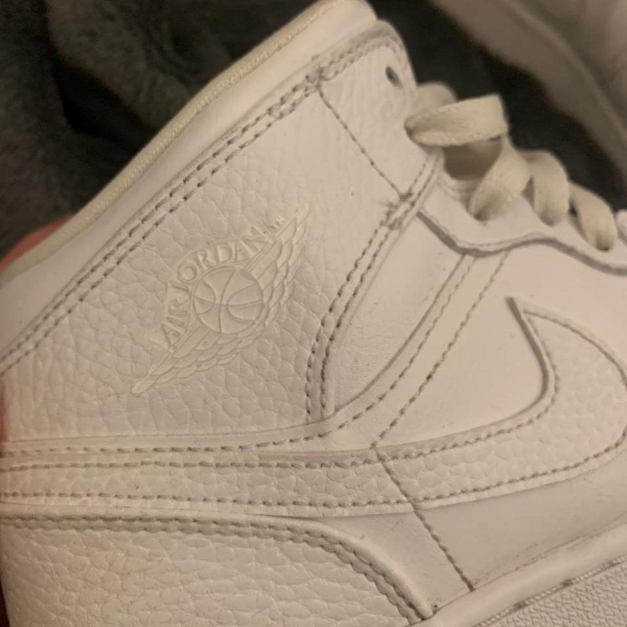 triple white jordans 1