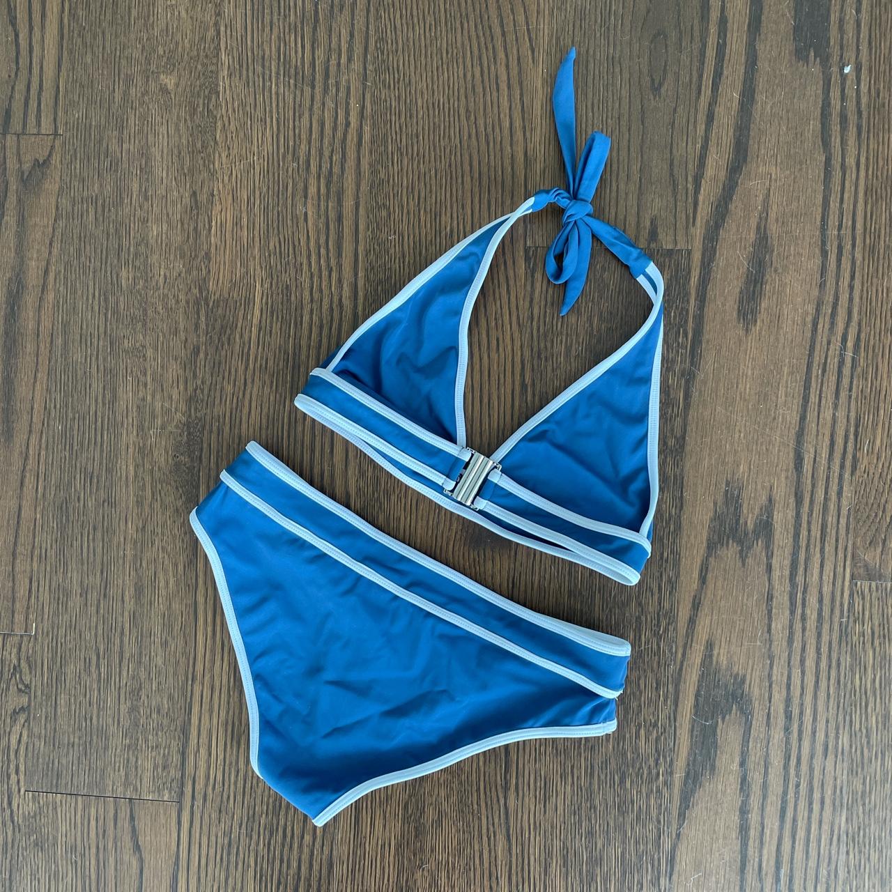 Gorgeous ANDI BAGUS 2 piece bikini. Blue/white.... - Depop