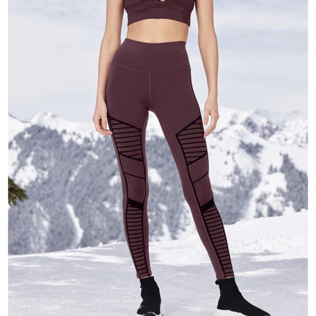 Alo Yoga + Flocked Hight-Waist Moto Legging