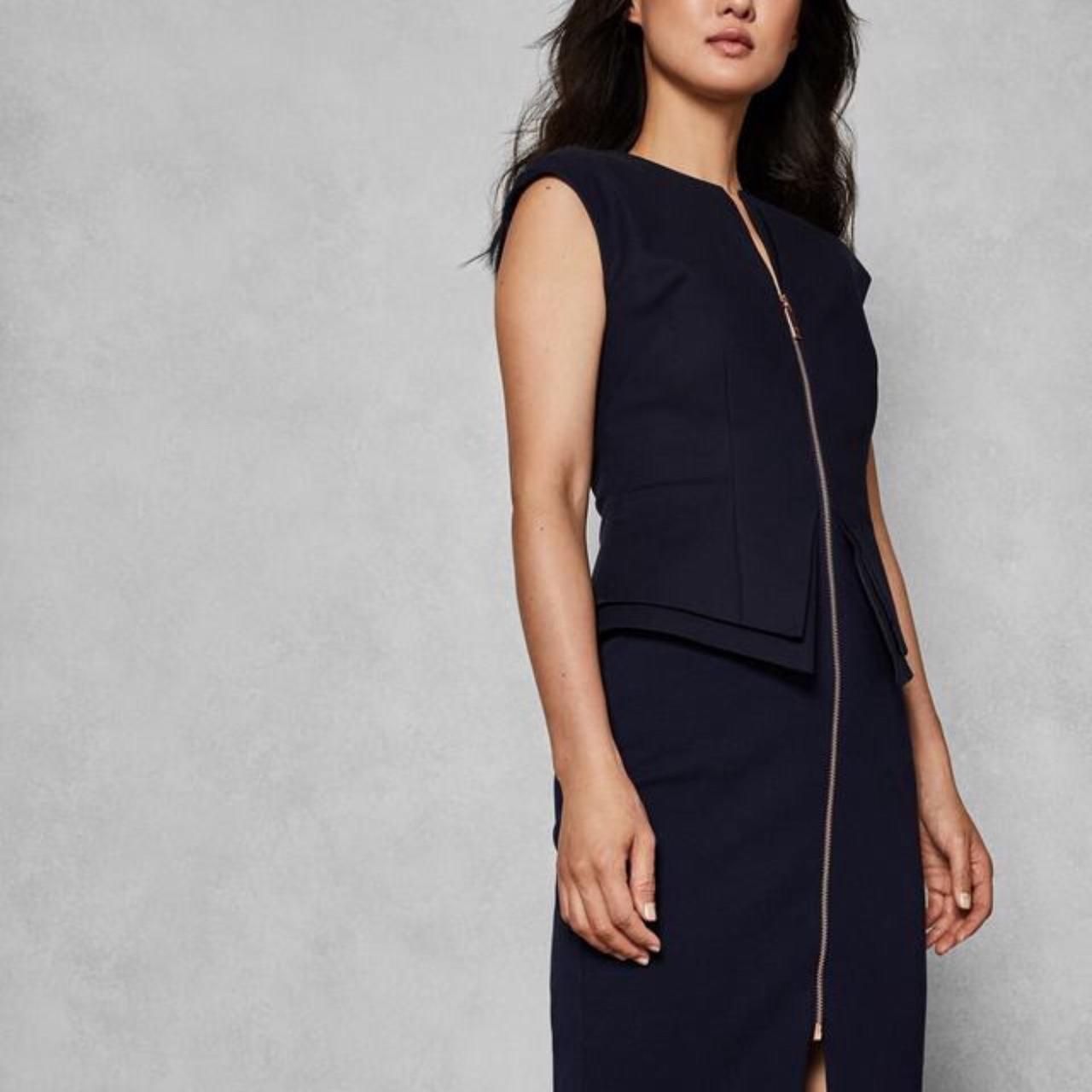 Ted baker structured on sale zip peplum dress