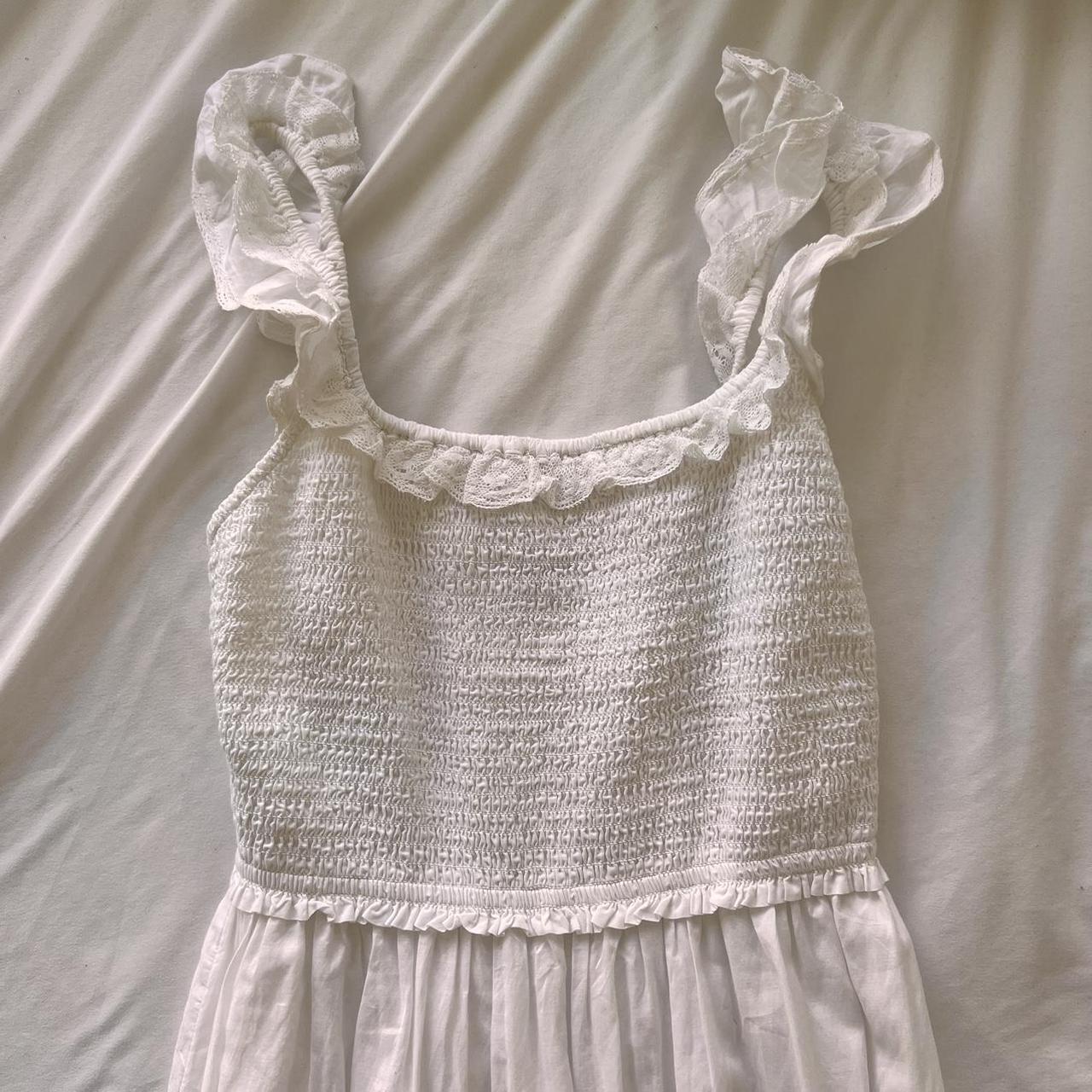 Aritzia Women's White Dress Depop
