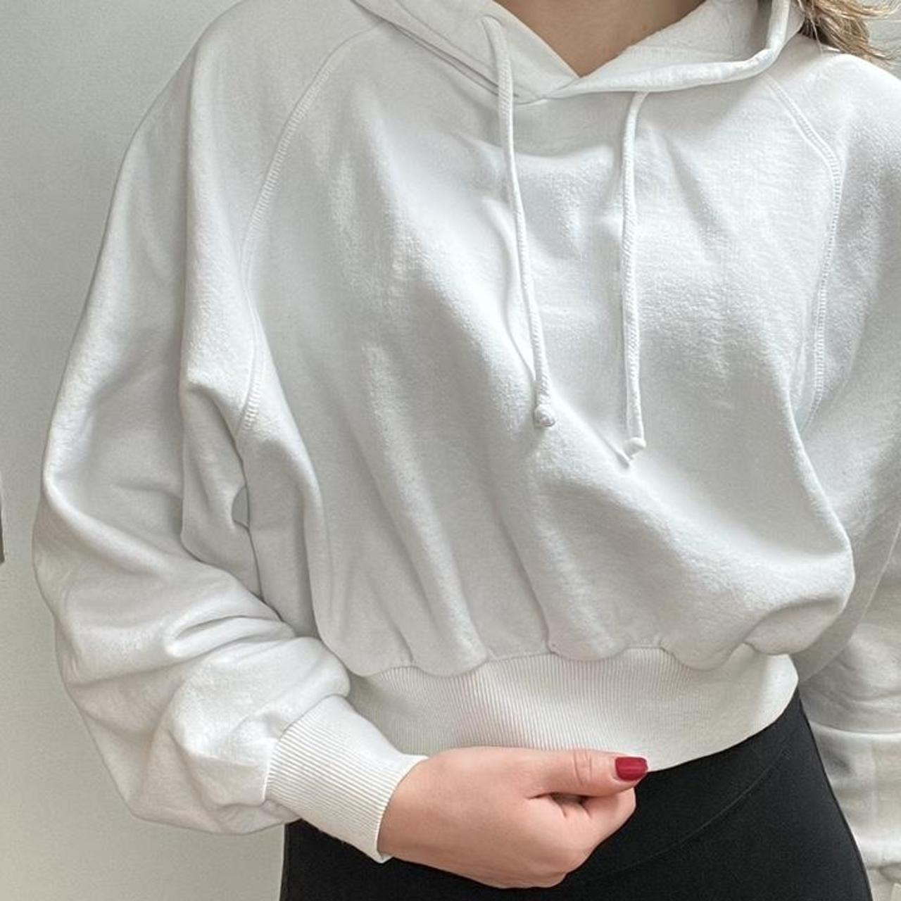 TopShop cropped white hoodie. signs of wear all