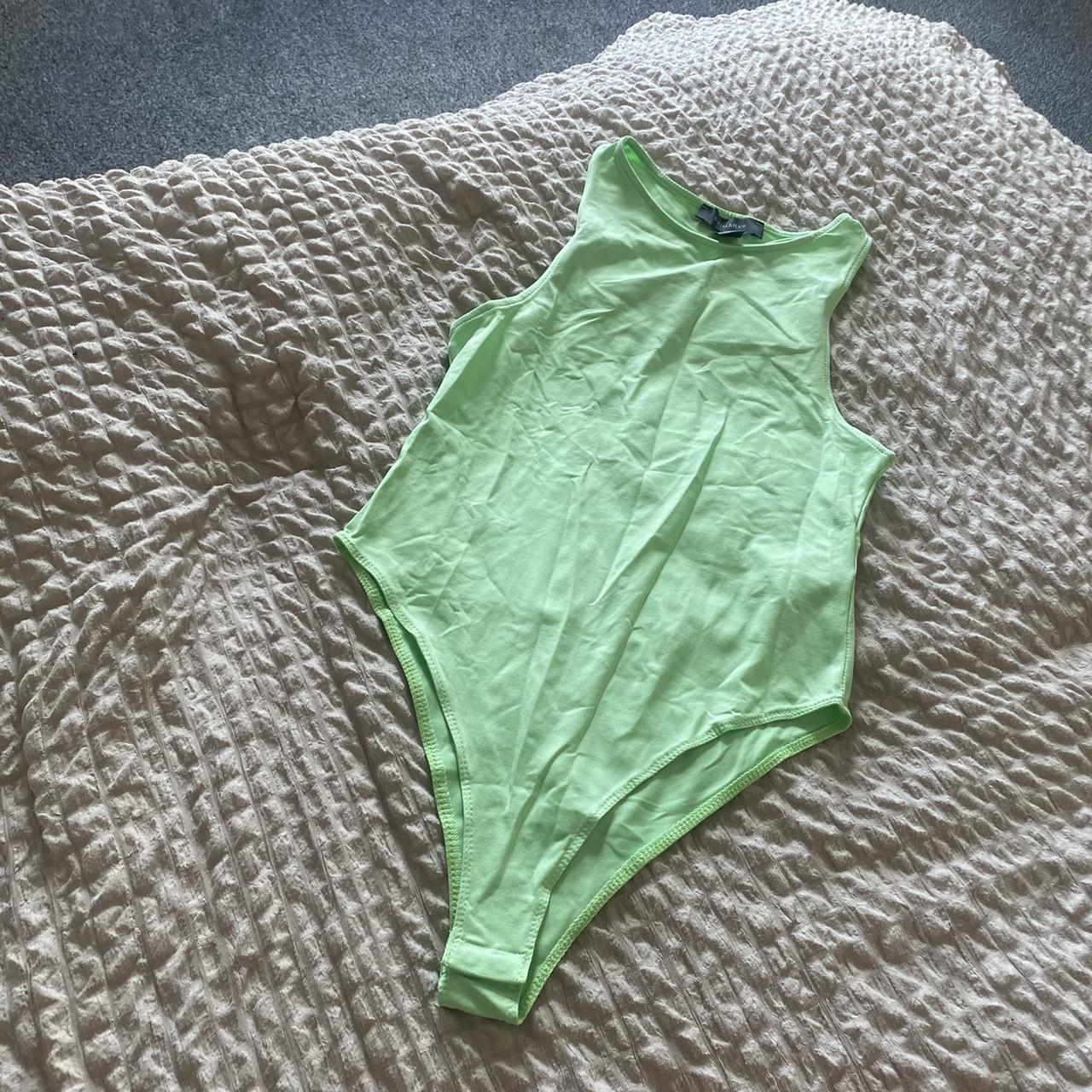 Primark lime green bodysuit size small never worn Depop
