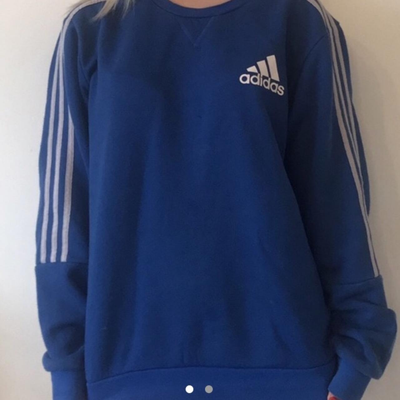 adidas blue jumper