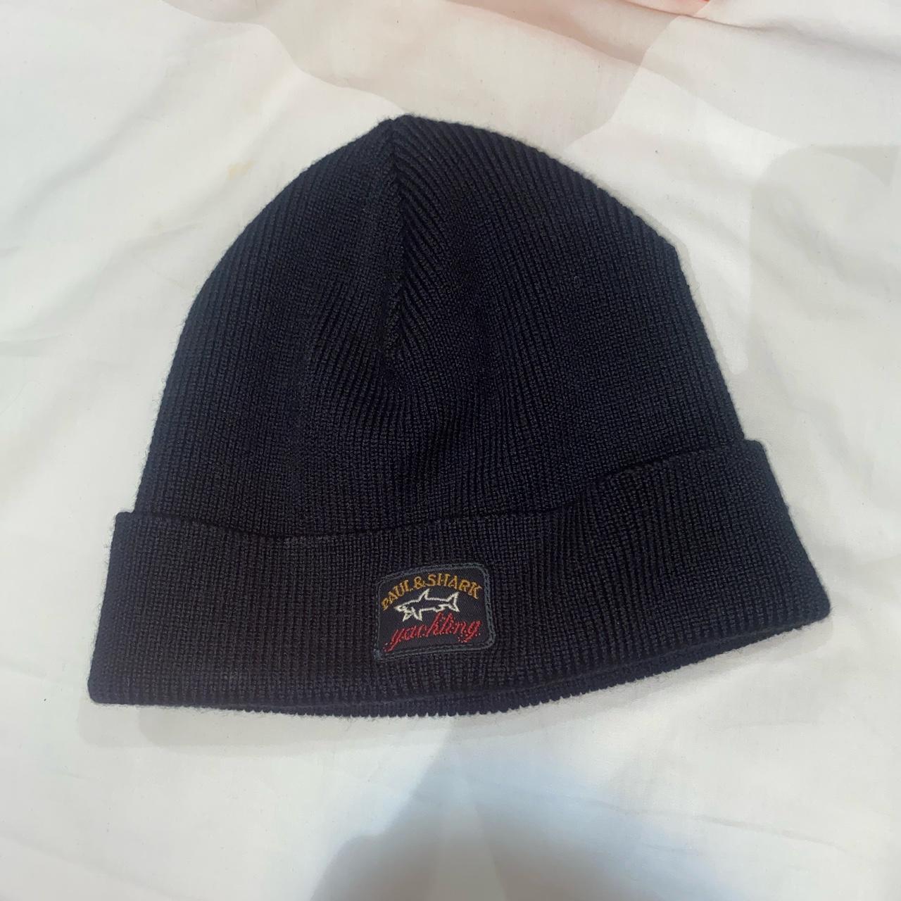 Paul and shark beanie Black Like new #paulandshark Depop