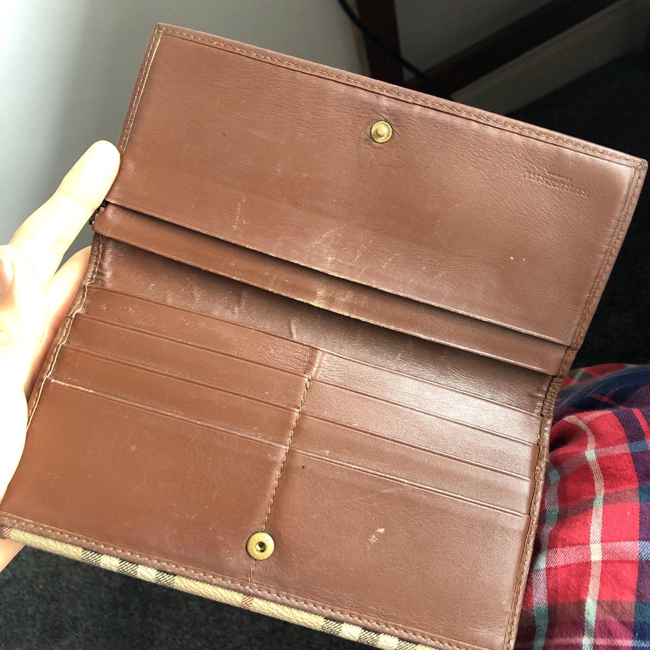 Beautiful original Burberry wallet in light camel - Depop