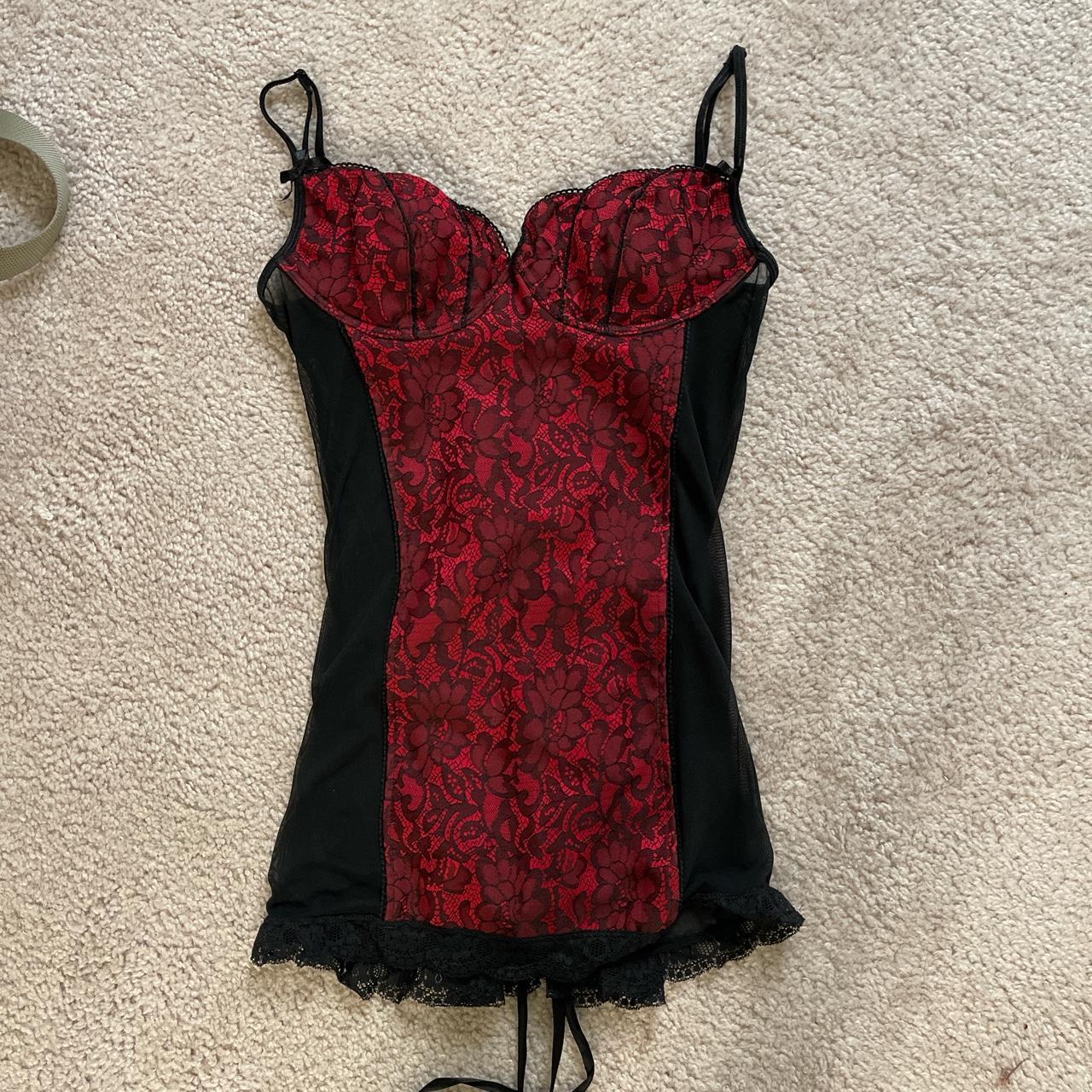 Dreamgirl Womens Red And Black Dress Depop 1701