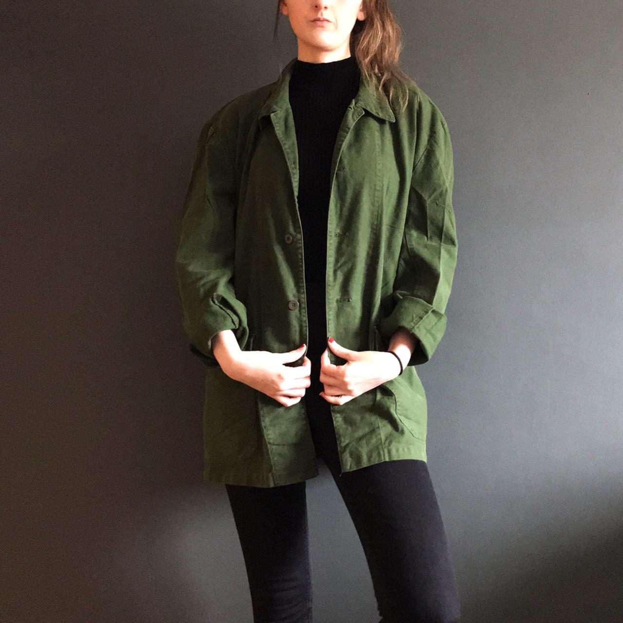 Vintage military style jacket. We think this jacket... Depop