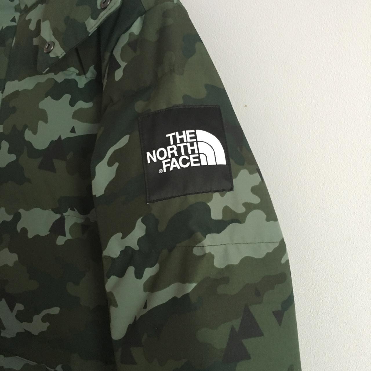 North face box shop canyon jacket camo