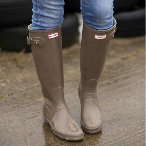 hunter wellies beige