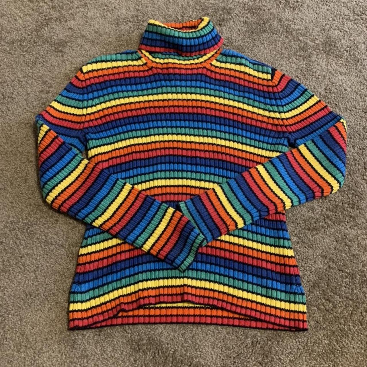 tommy hilfiger rainbow turtleneck