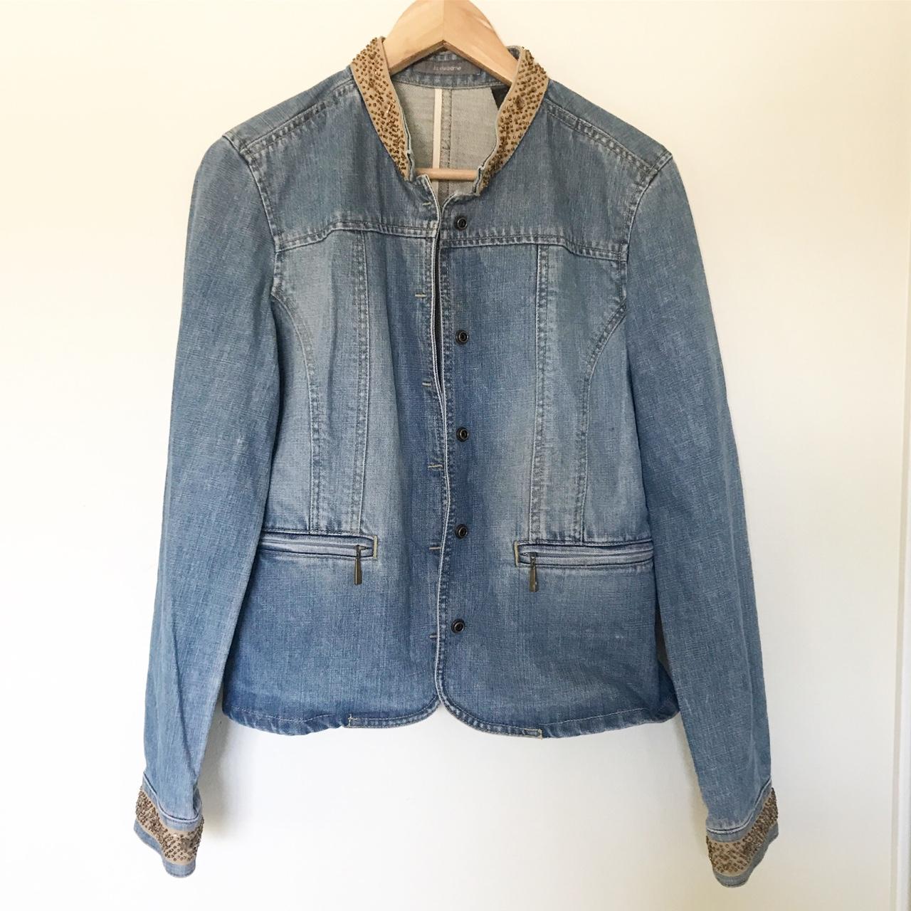 Vintage Liz Claiborne Denim Jacket Snap buttons and... - Depop