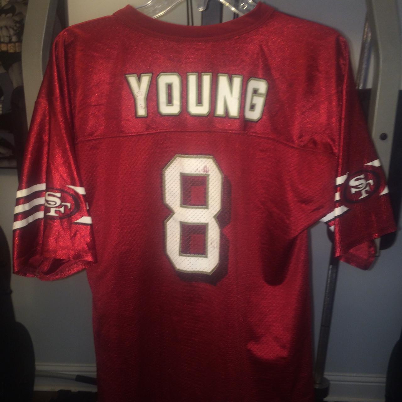 Steve Young Jersey #8 San Francisco 49ers Black Throwback