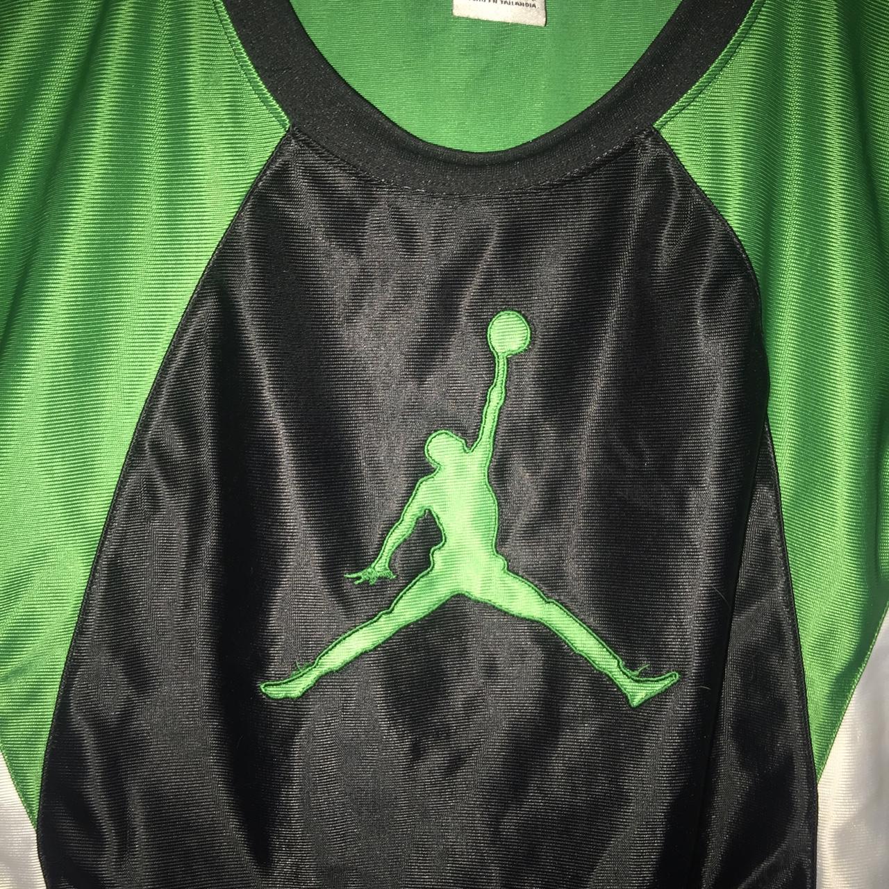 NWOT Nike Jumpman Green black and white sleeveless... - Depop