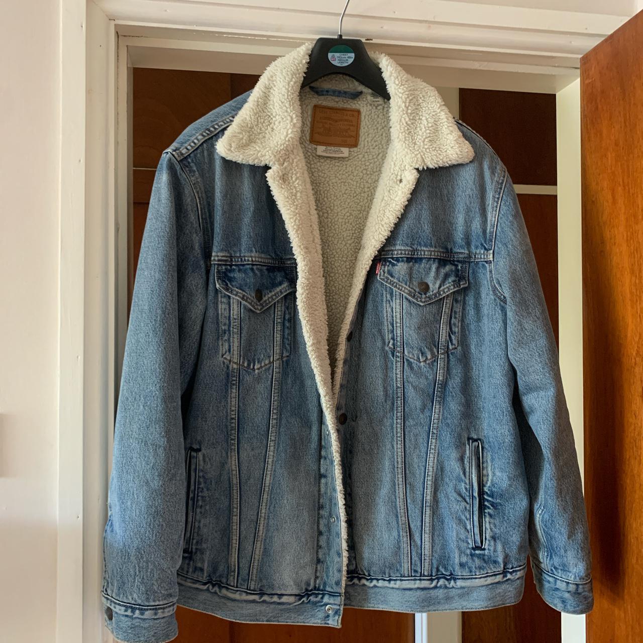 Levis denim jacket with sheep's wool sale lining