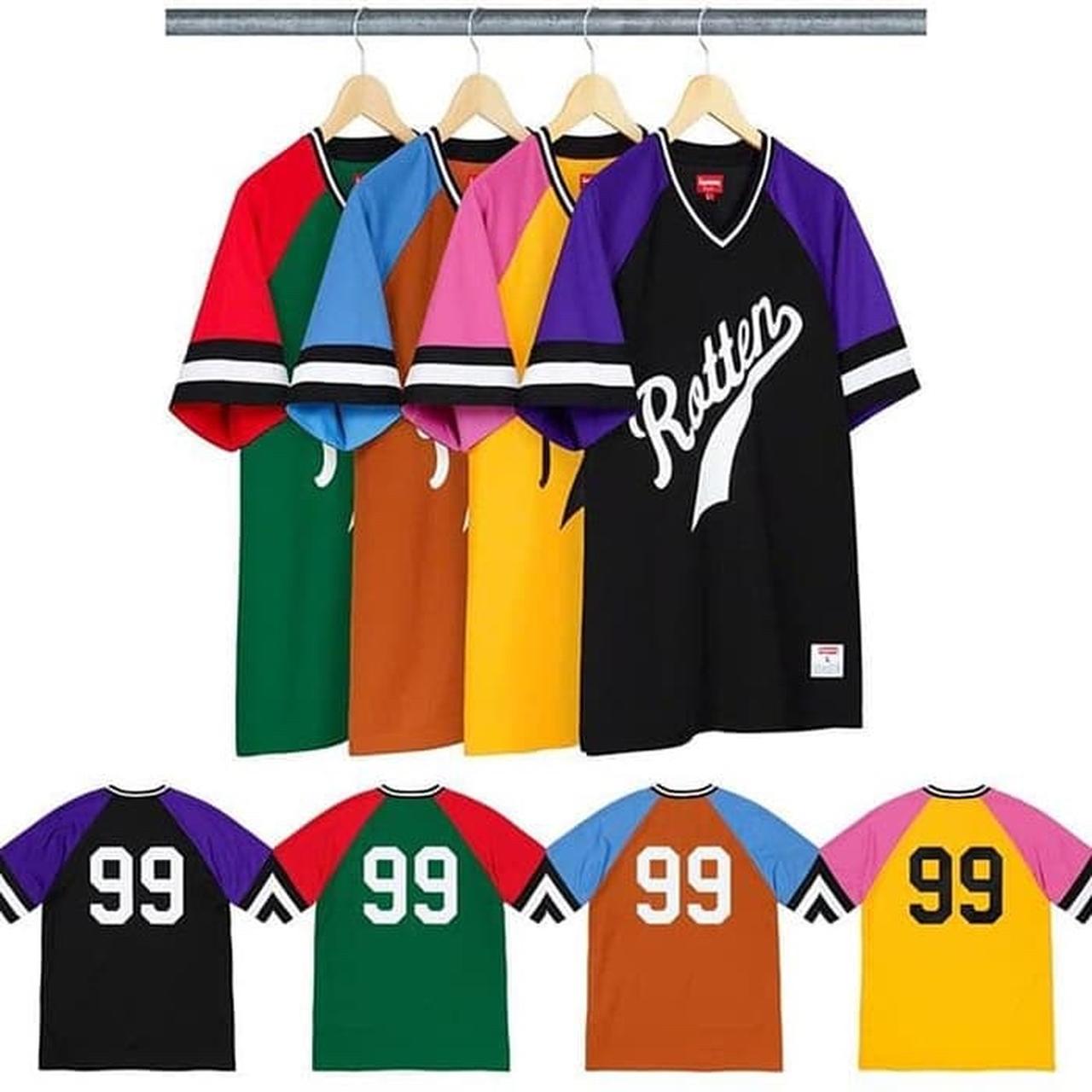 Supreme baseball-jersey - Depop