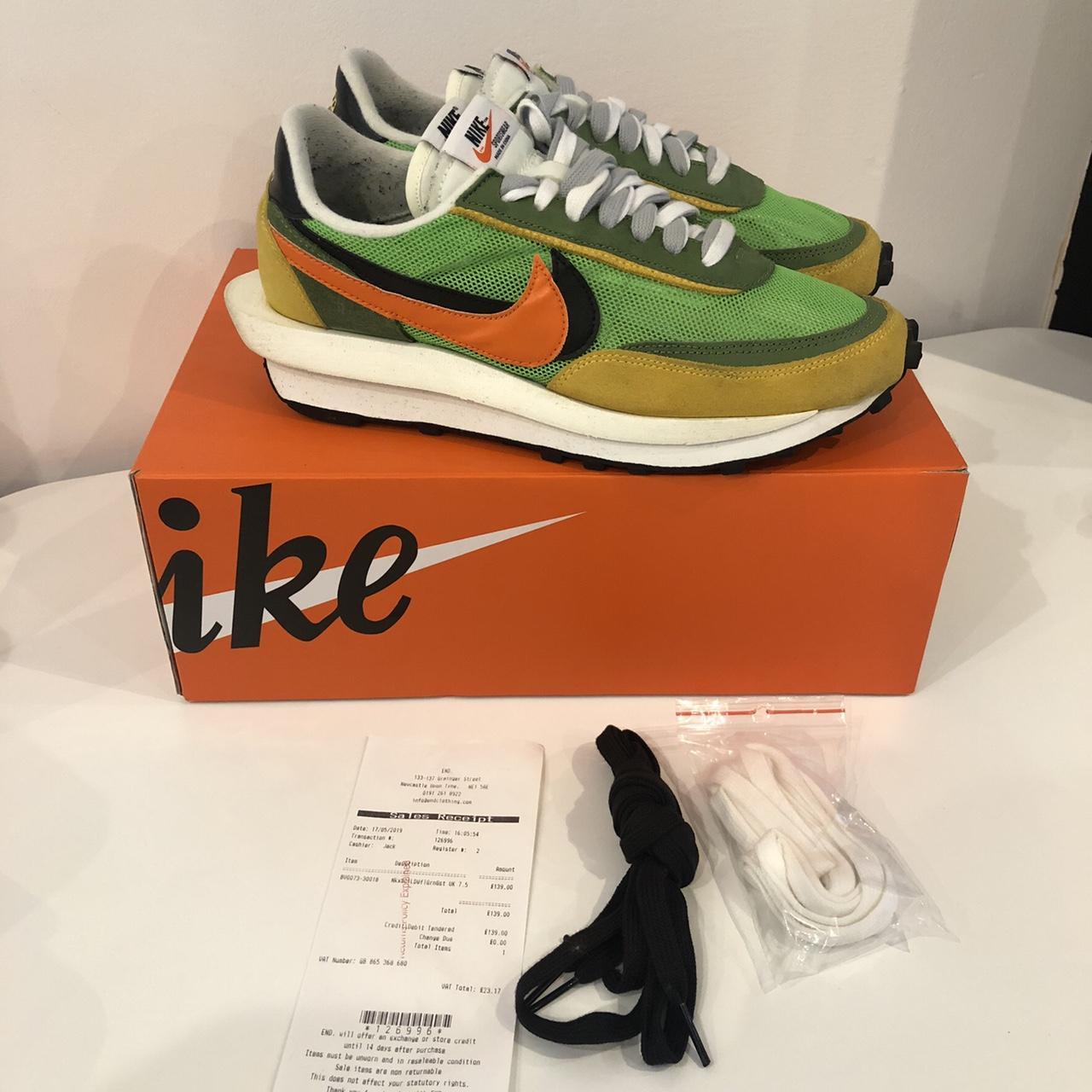 sacai nike green yellow