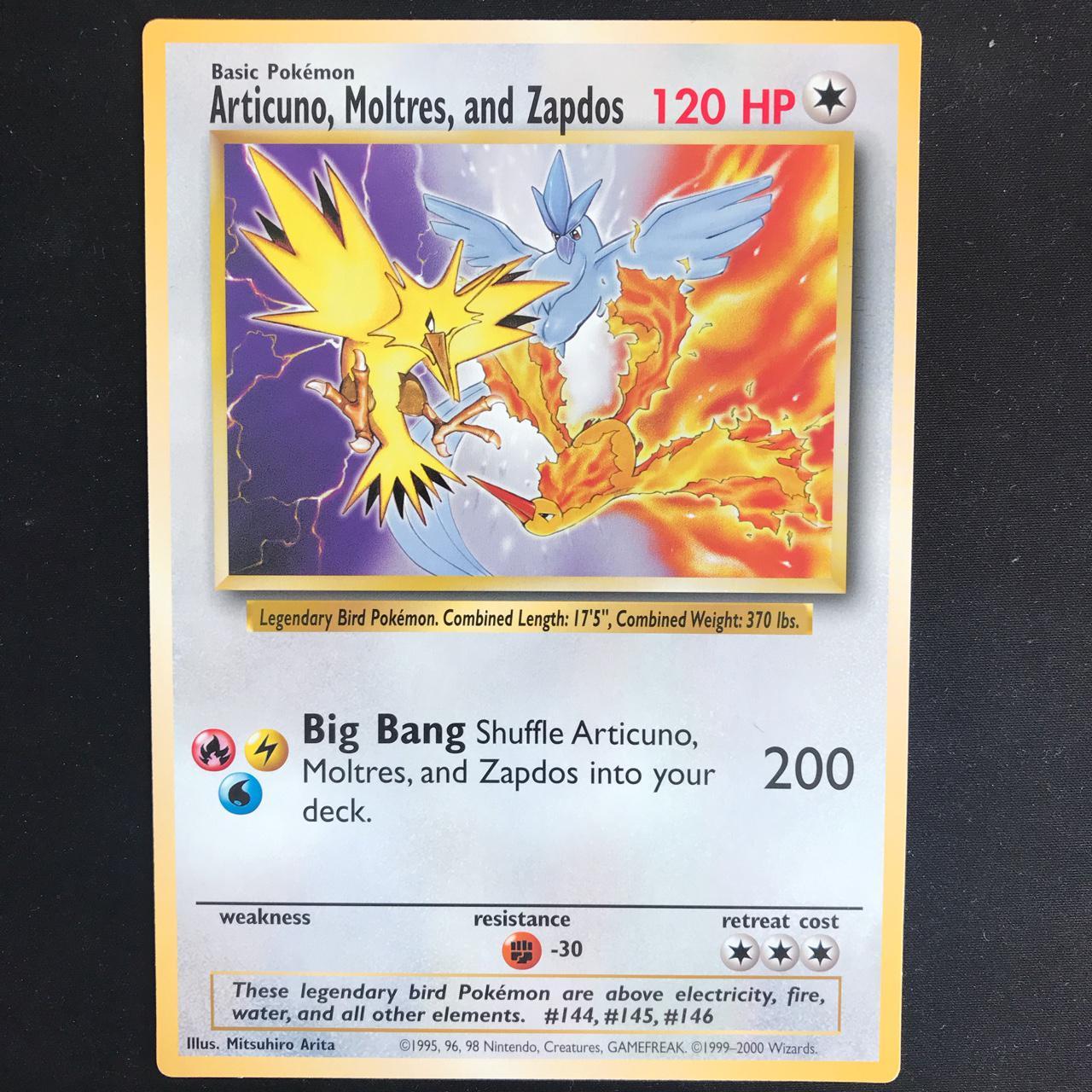 Moltres Zapdos Articuno Pokemon Center ONLINE Postcard Nintendo