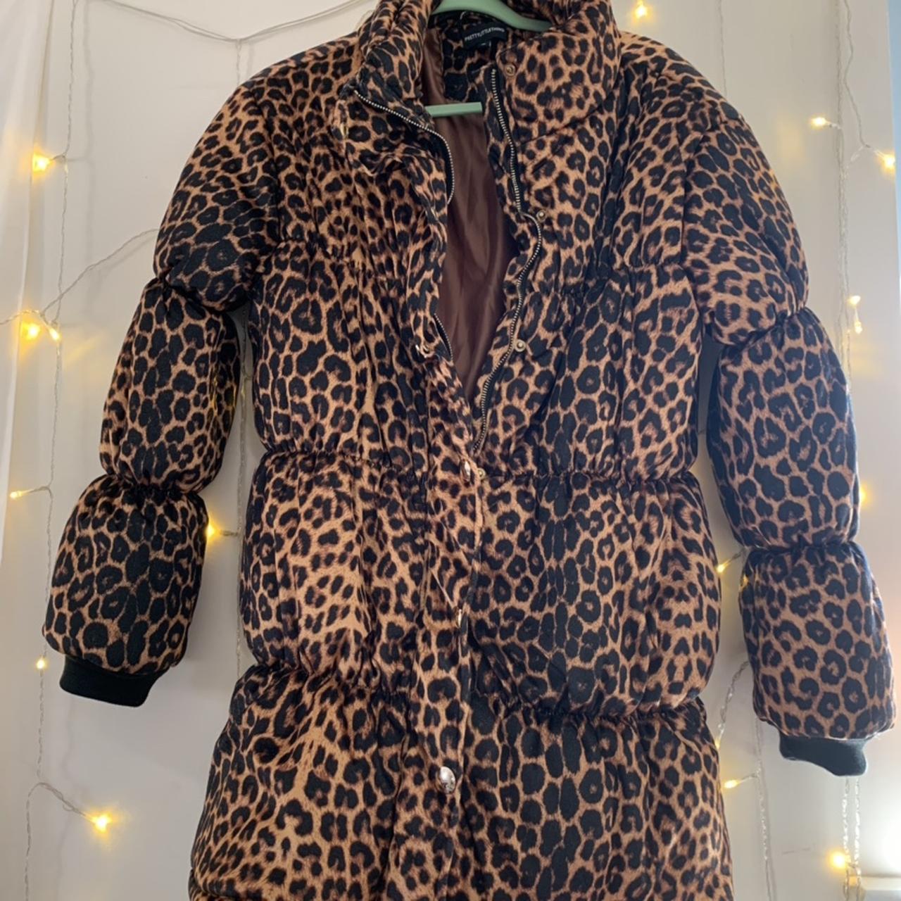 Leopard print puffer jacket from pretty little thing