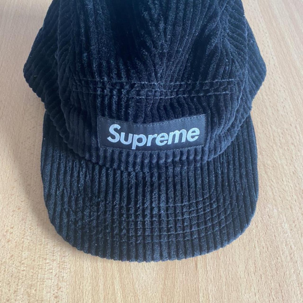 Supreme Corduroy Camp Cap Black Worn a handful of... - Depop