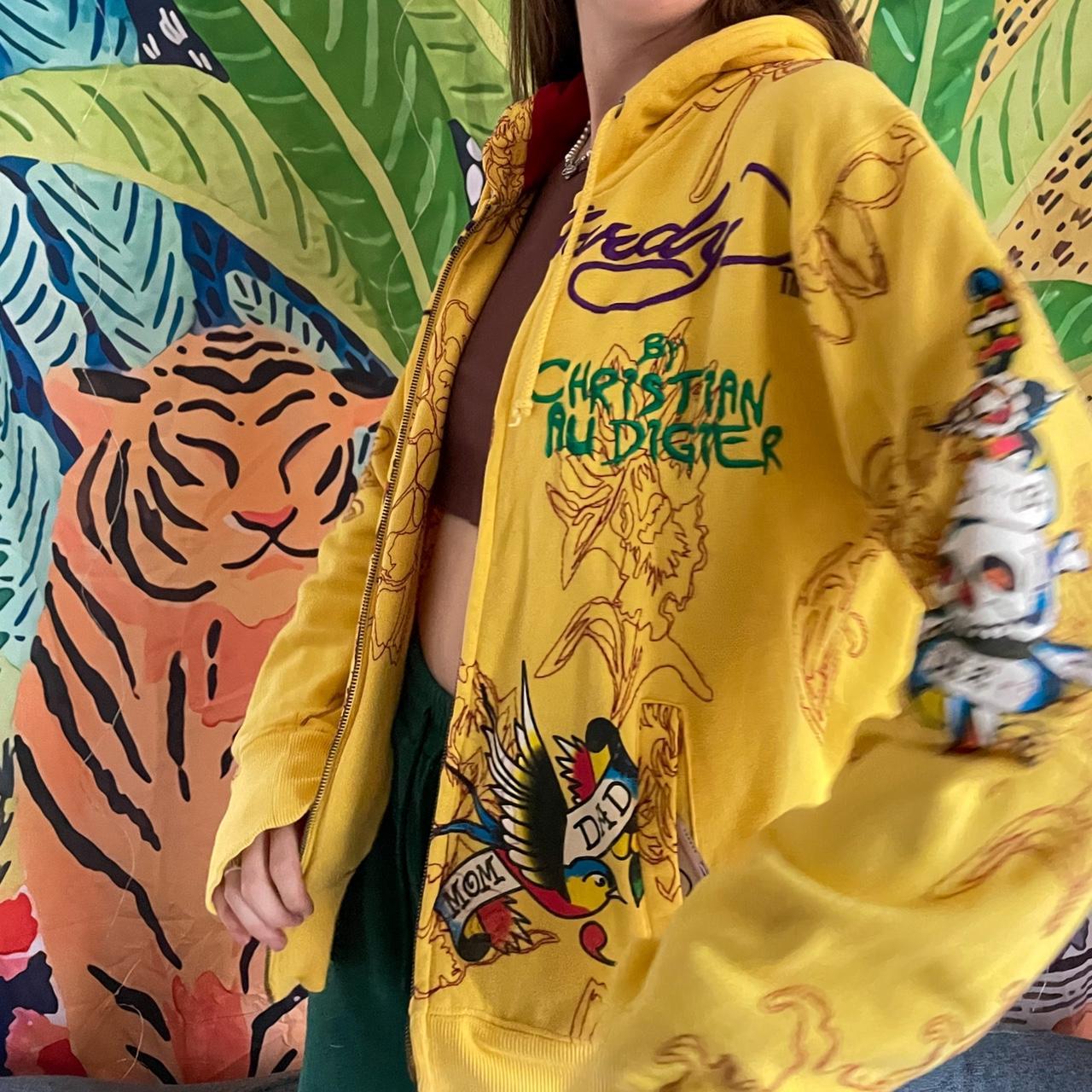 more pictures of the ed hardy jacket look on my... - Depop