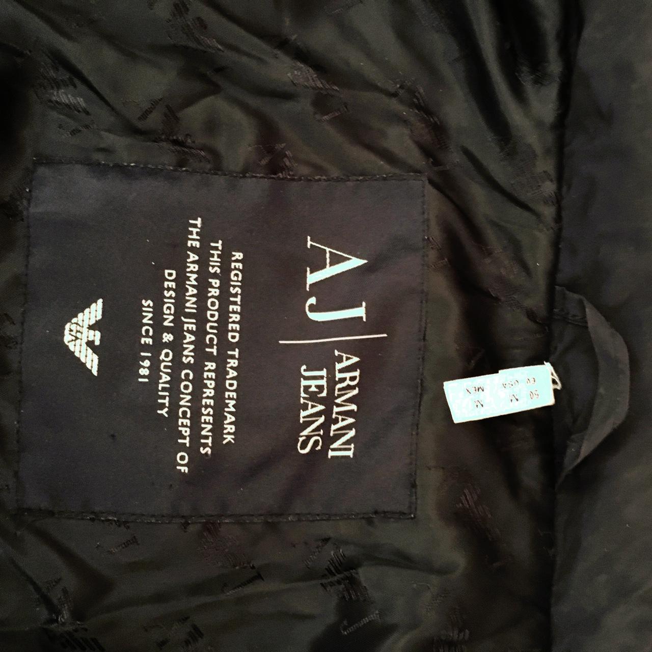 Navy blue Armani jeans bomber jacket genuine Depop