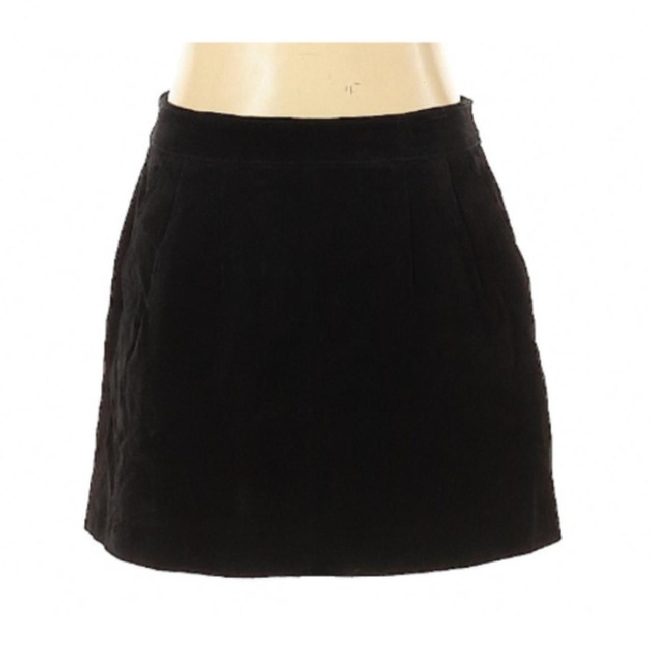 forever 21 black suede pleated mini skirt size... - Depop