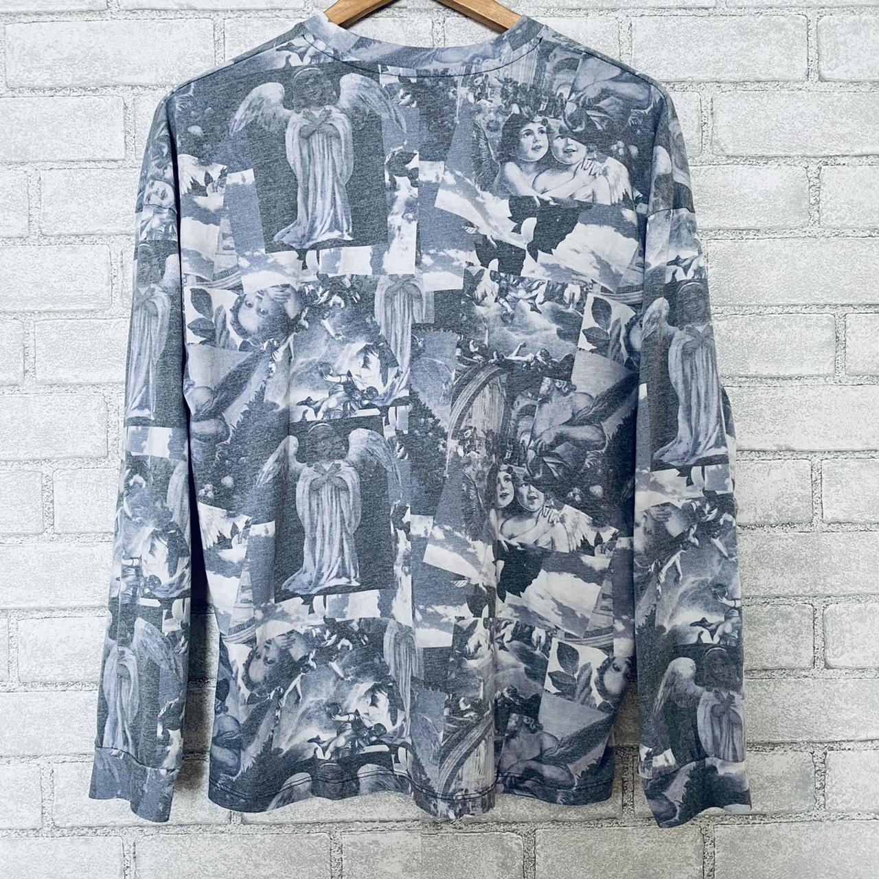 Urban Outfitters Women's White and Blue Shirt (2)