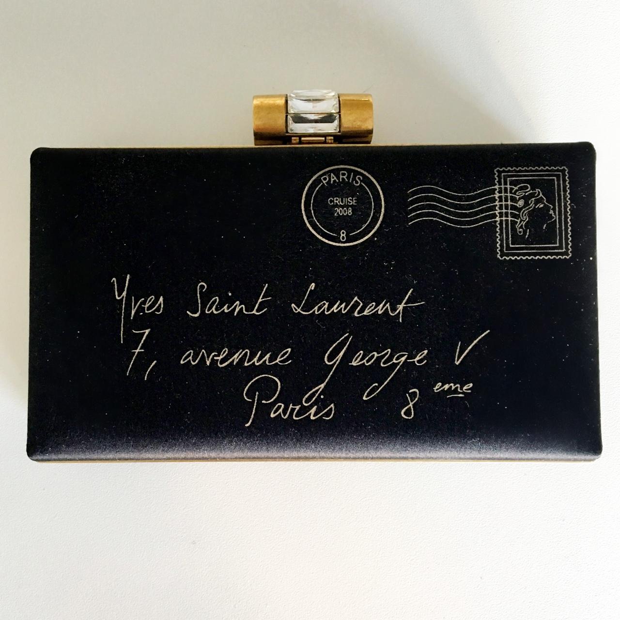 ysl postcard clutch