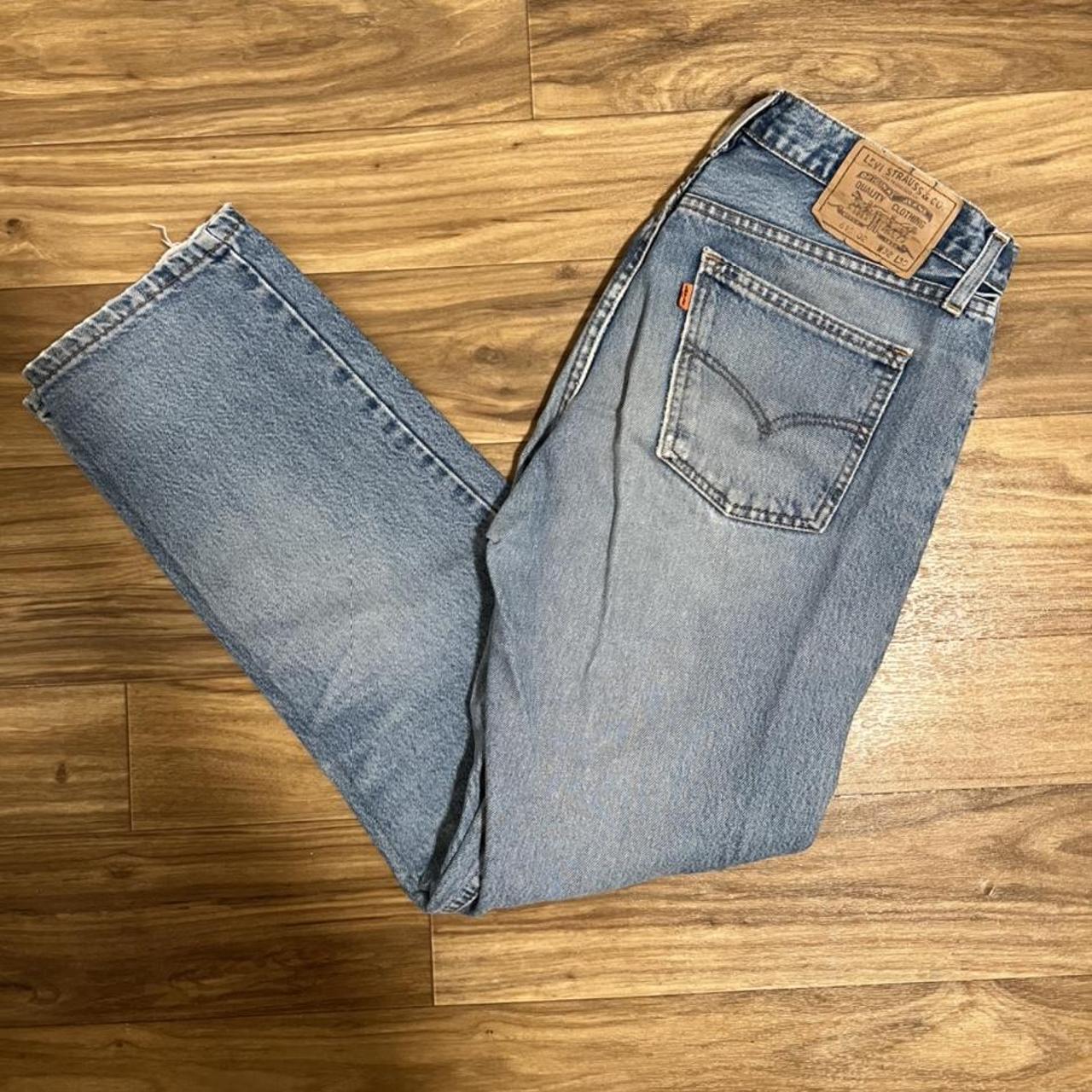 Orange Tab Vintage Levi 615 32x30 Slim fit Perfect... - Depop