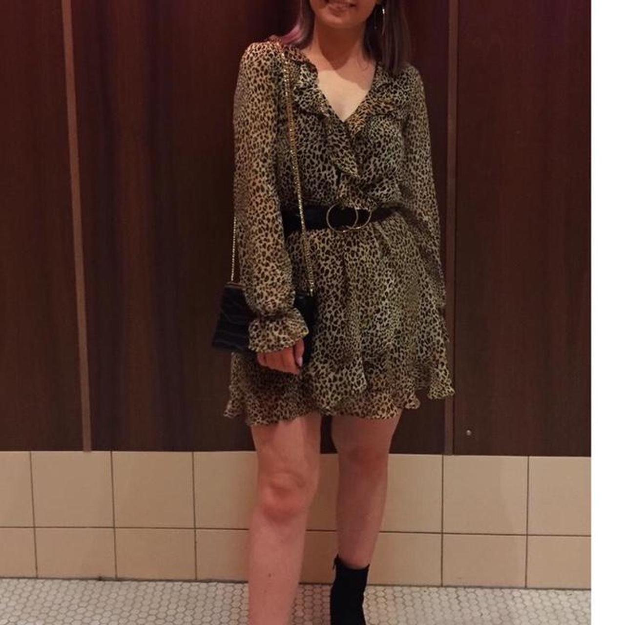 leopard print floaty dress