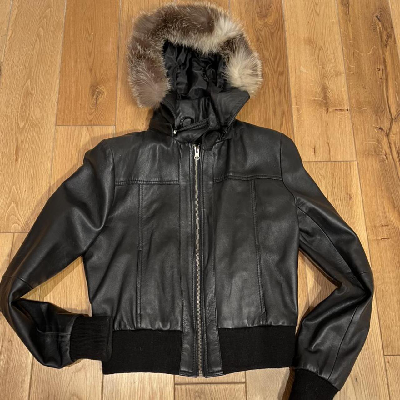 womens leather bomber jacket with fur