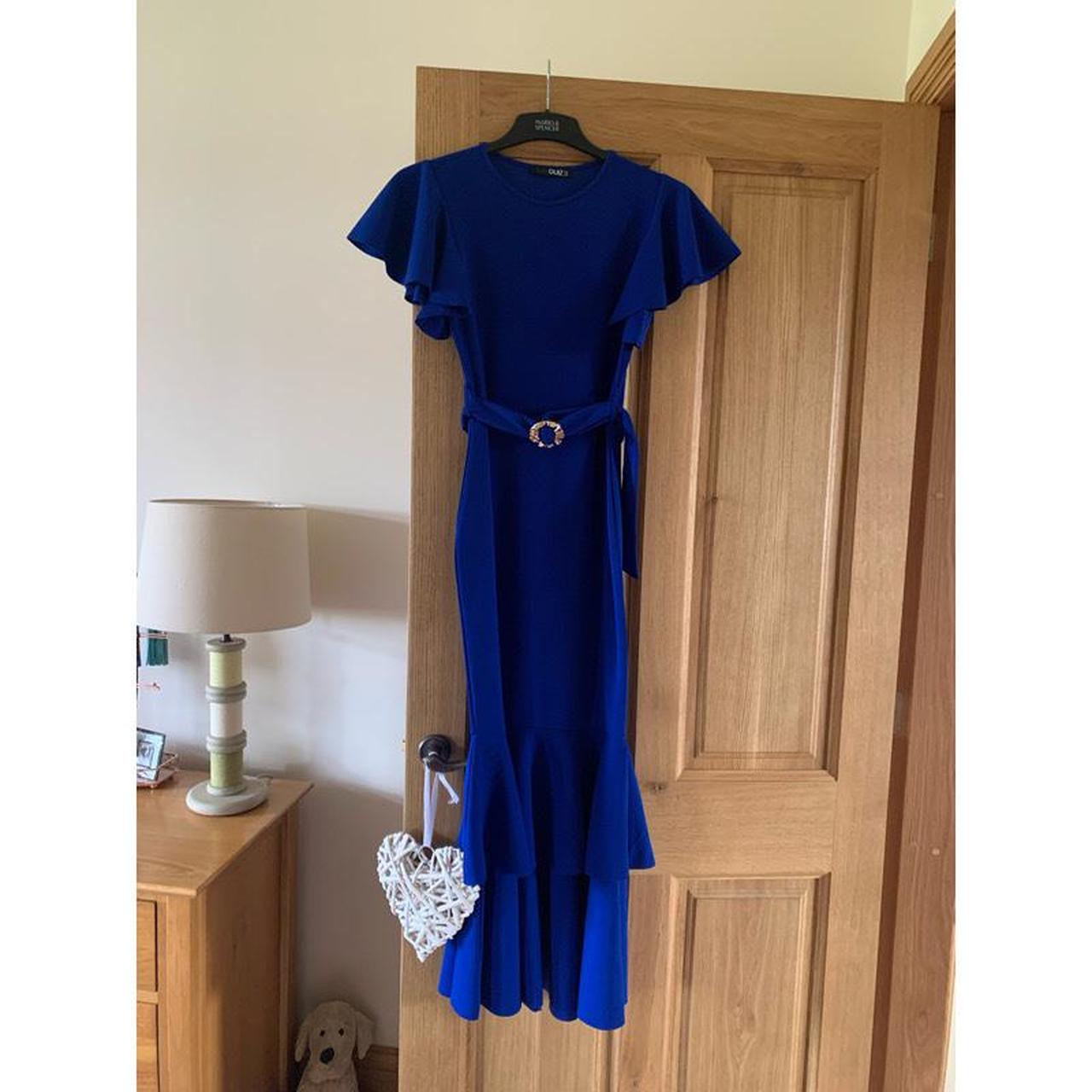 Quiz royal best sale blue maxi dress