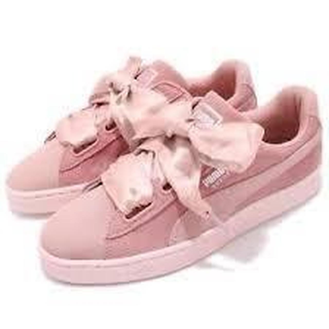 puma pink bow trainers UK 4 Rihanna Fenty. Depop