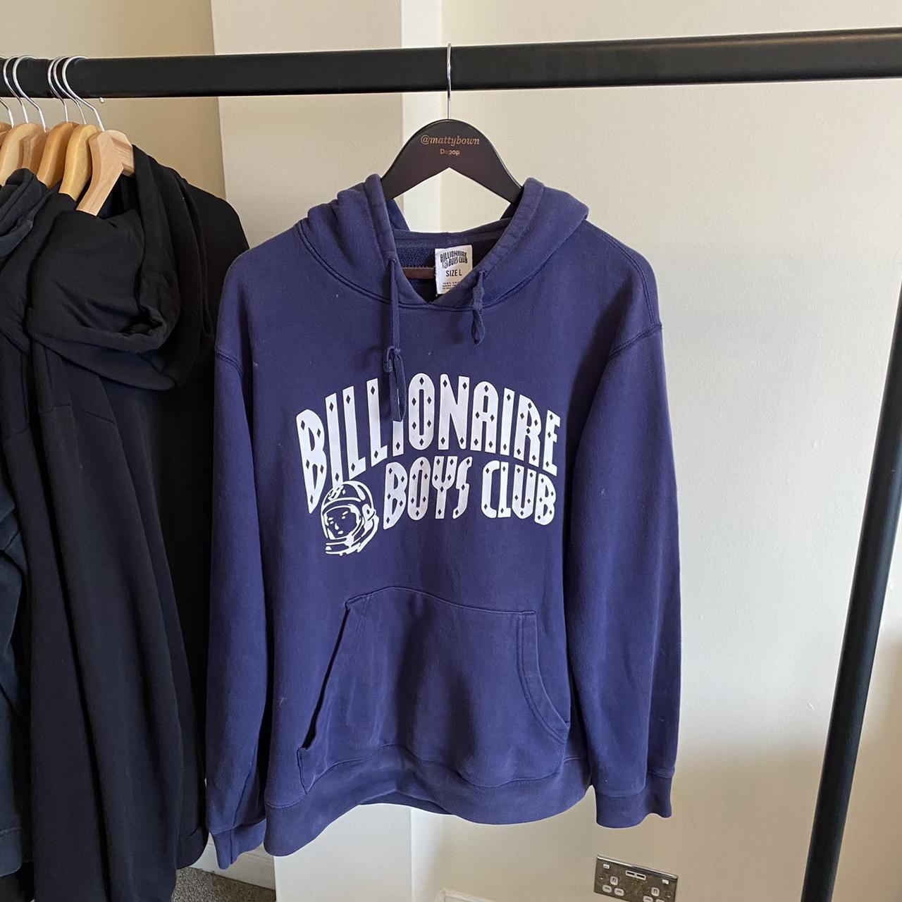 Billionaire Boys Club Arch Logo Navy Blue Hoodie... - Depop