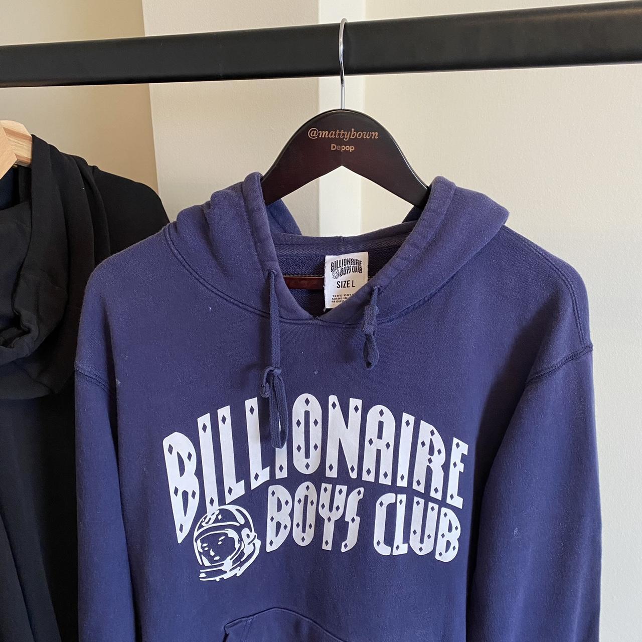 Billionaire Boys Club Arch Logo Navy Blue Hoodie... - Depop