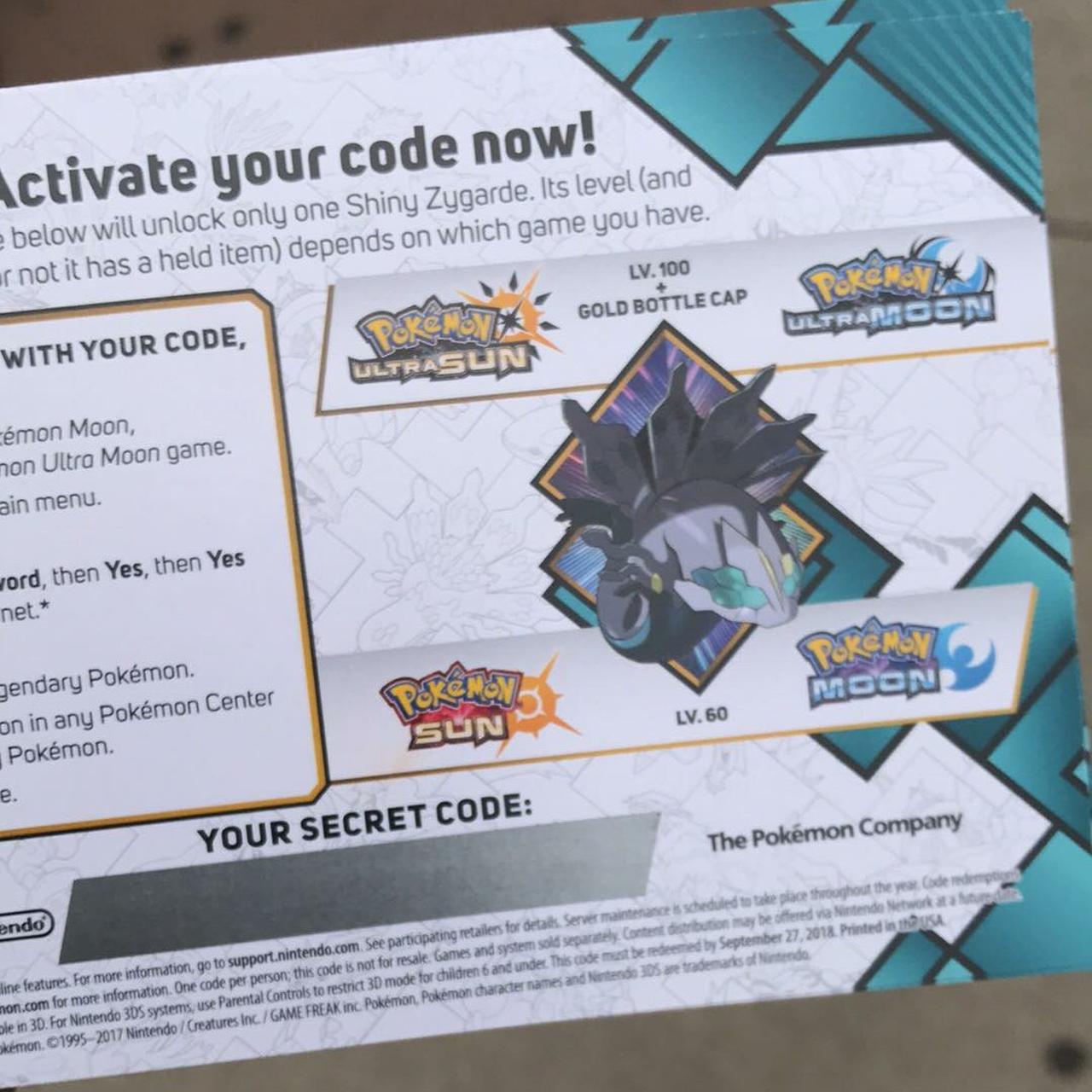 Up for sale is the 2018 shiny Zygarde event Depop