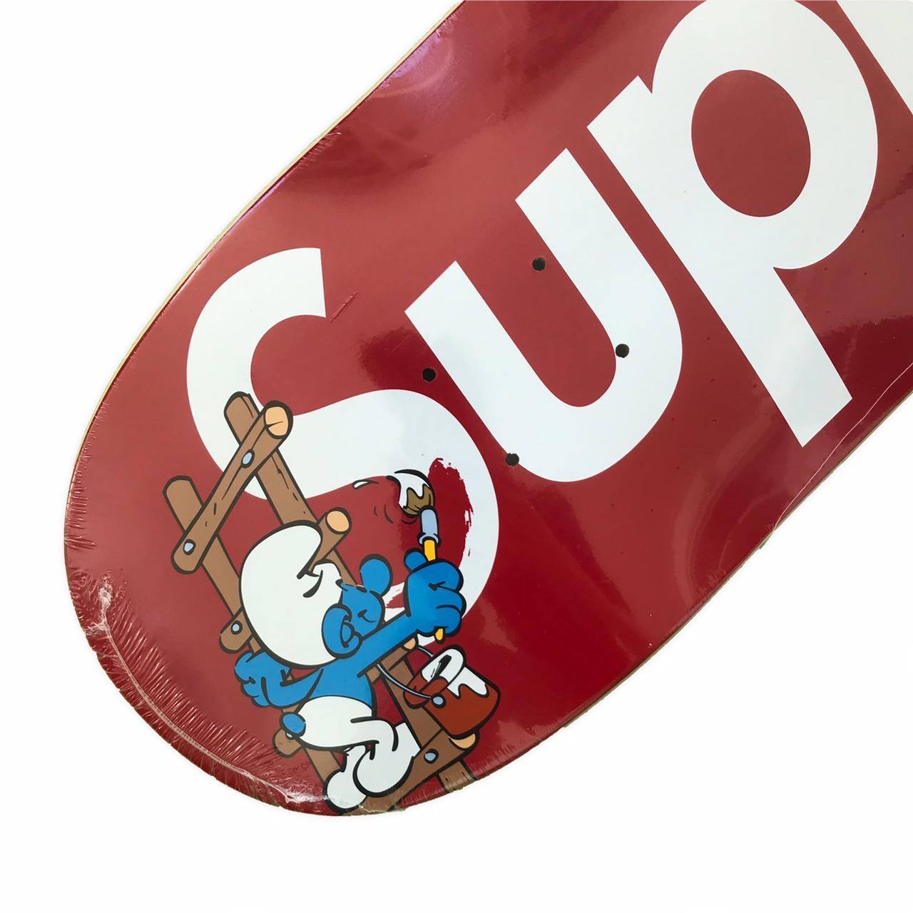 Supreme x Smurfs Skateboard Deck • Red • FW 2020 • - Depop