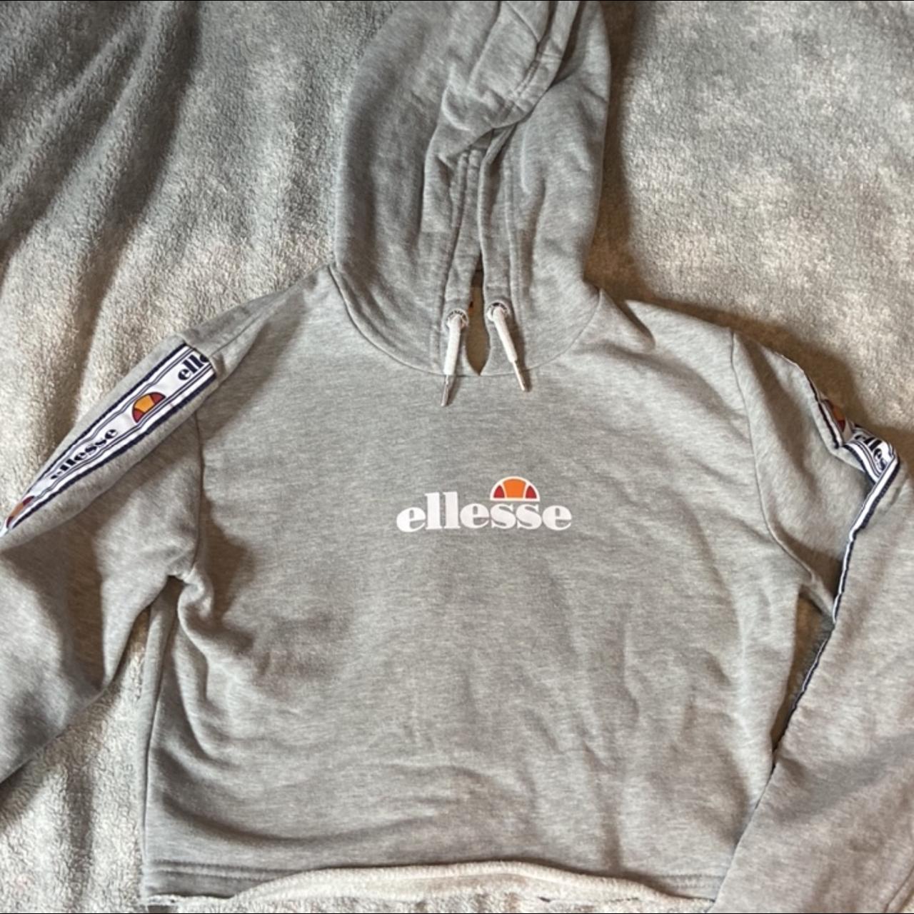 Ellesse tape crop hoodie on sale