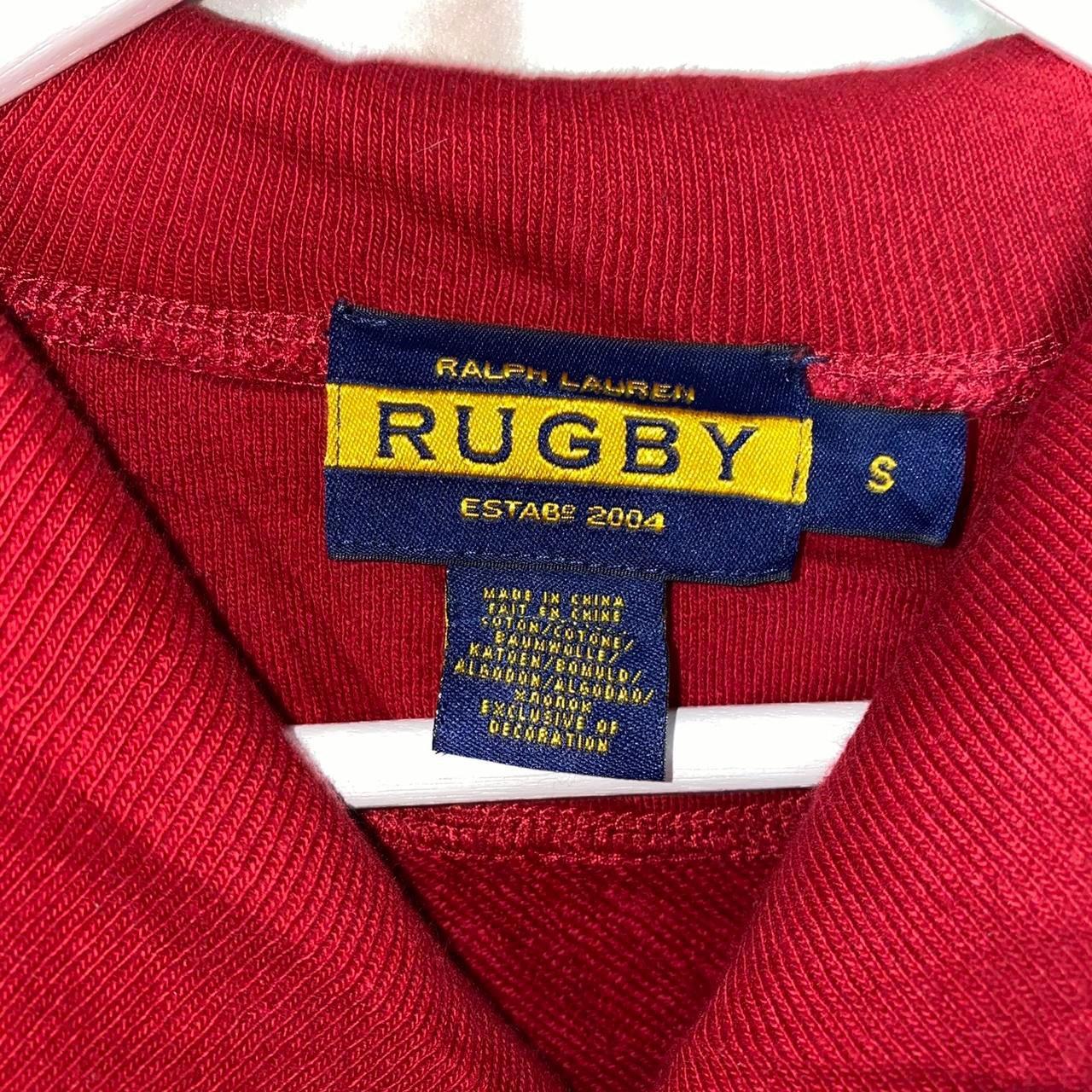 Red Ralph Lauren Rugby jumper American Vintage... Depop