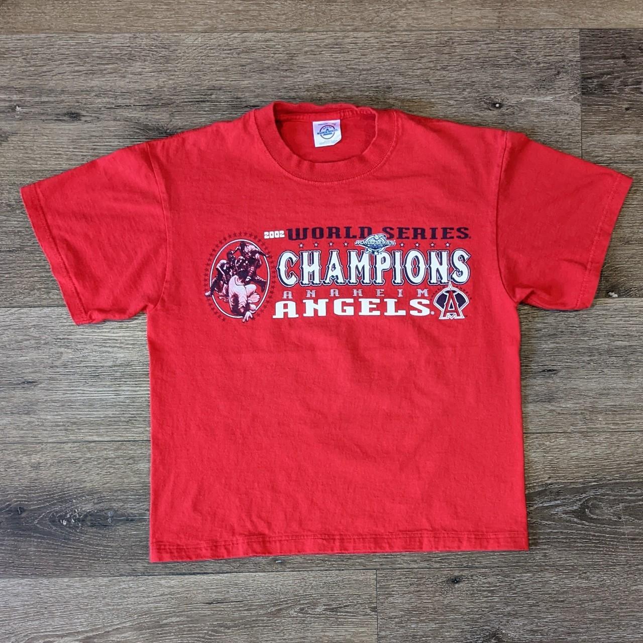 Anaheim Angels San Francisco Giants World Series 2002 Series Shirt Size XL