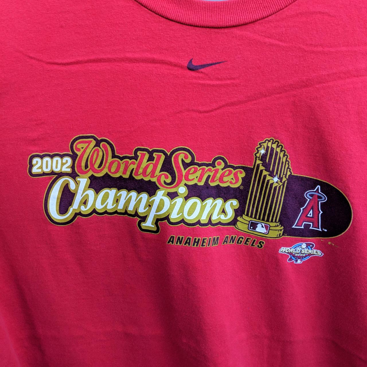 Anaheim Angels San Francisco Giants World Series 2002 Series Shirt Size XL