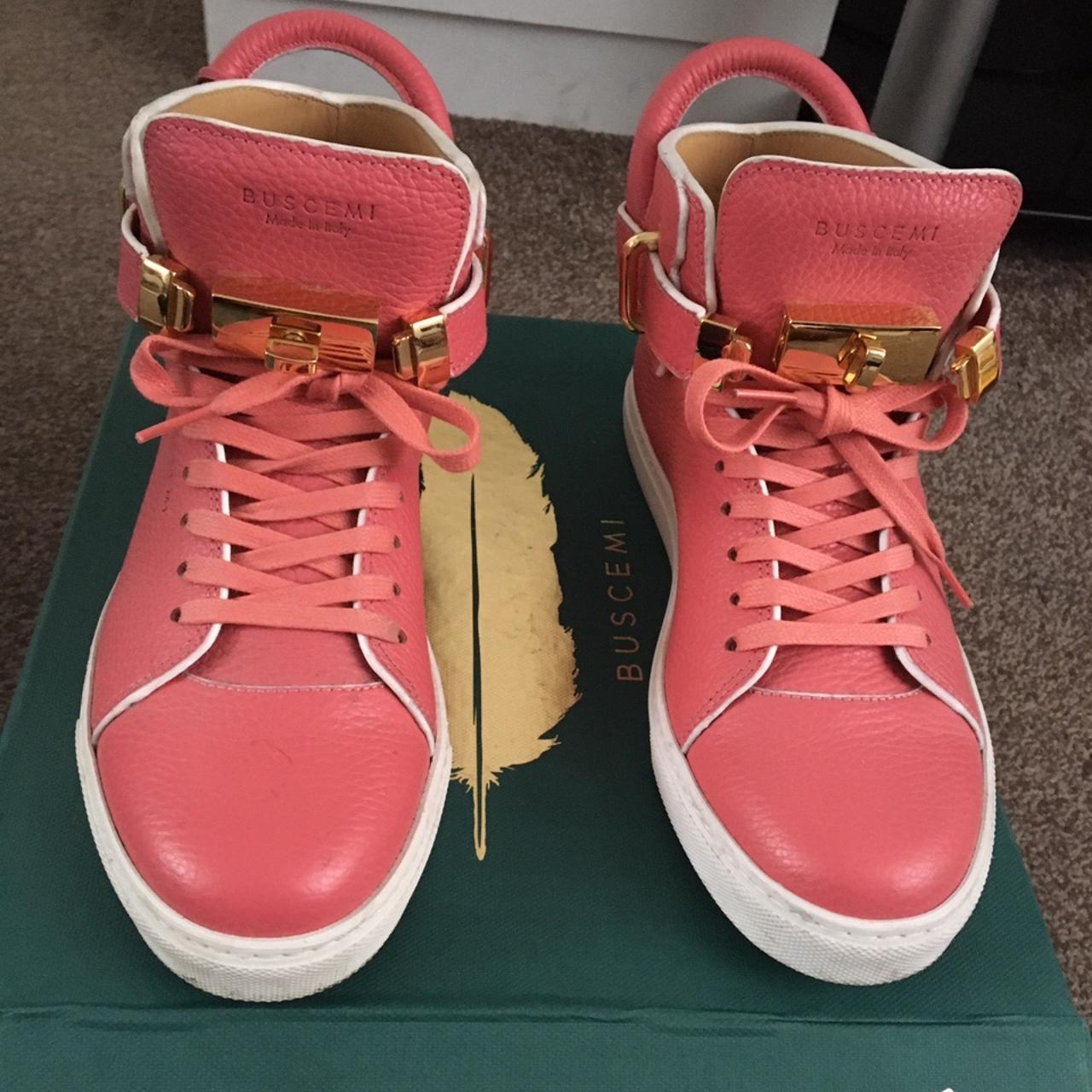 Salmon pink BUSCEMI midi sneakers size 39 uk size 6 Depop