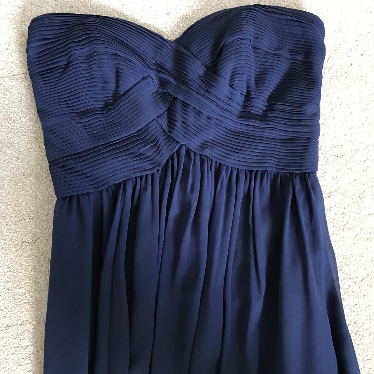 Coast Women's Navy and Blue Dress | Depop