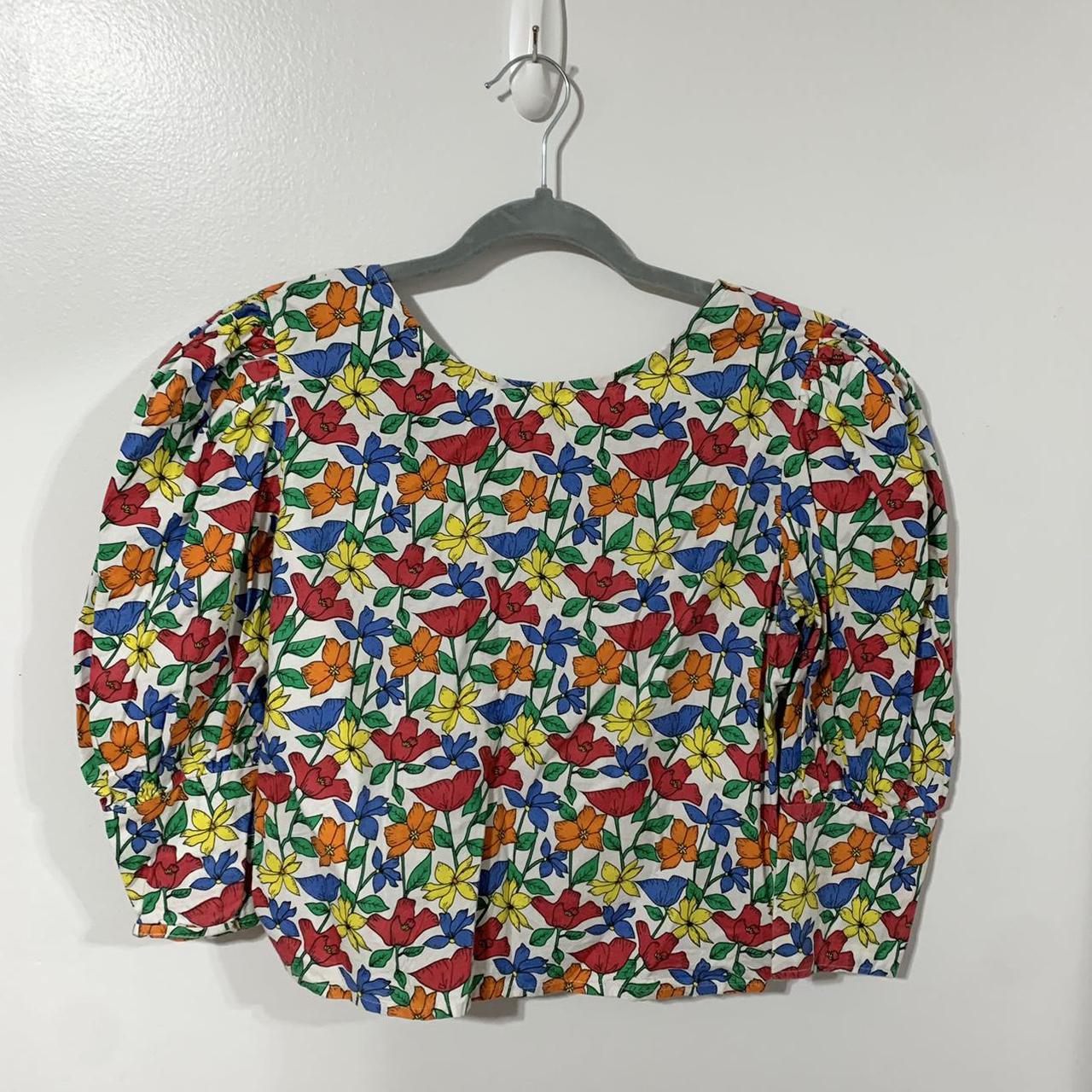 ModCloth Women's Yellow and Red Shirt | Depop