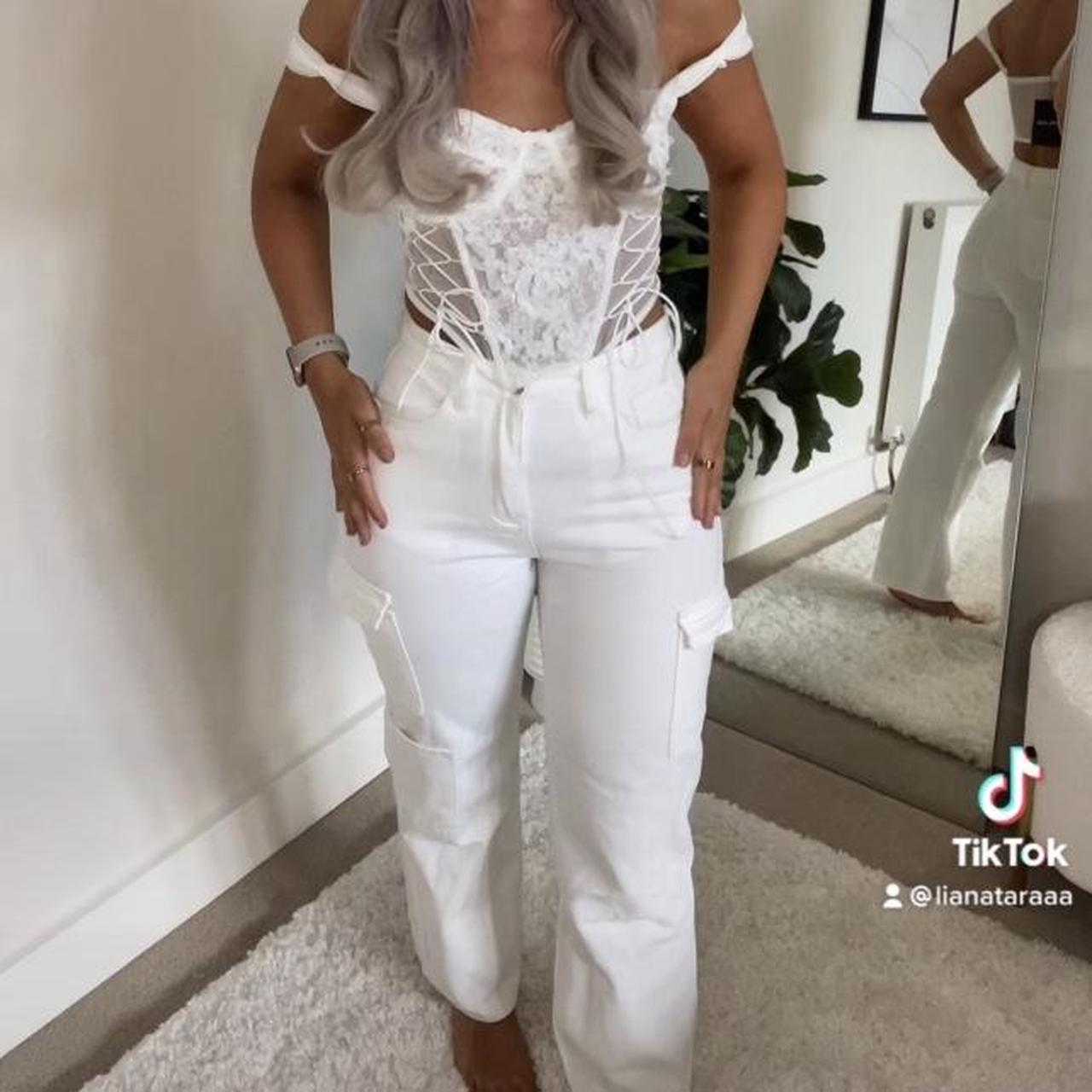 Women's White Corset Depop