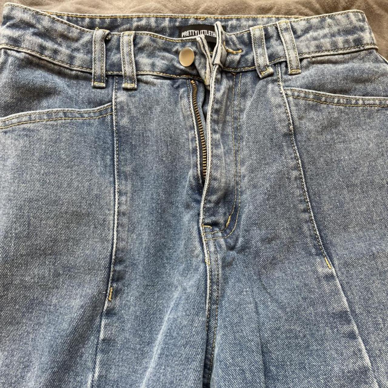 Vintage Wash Seam Front Wide Leg Jean