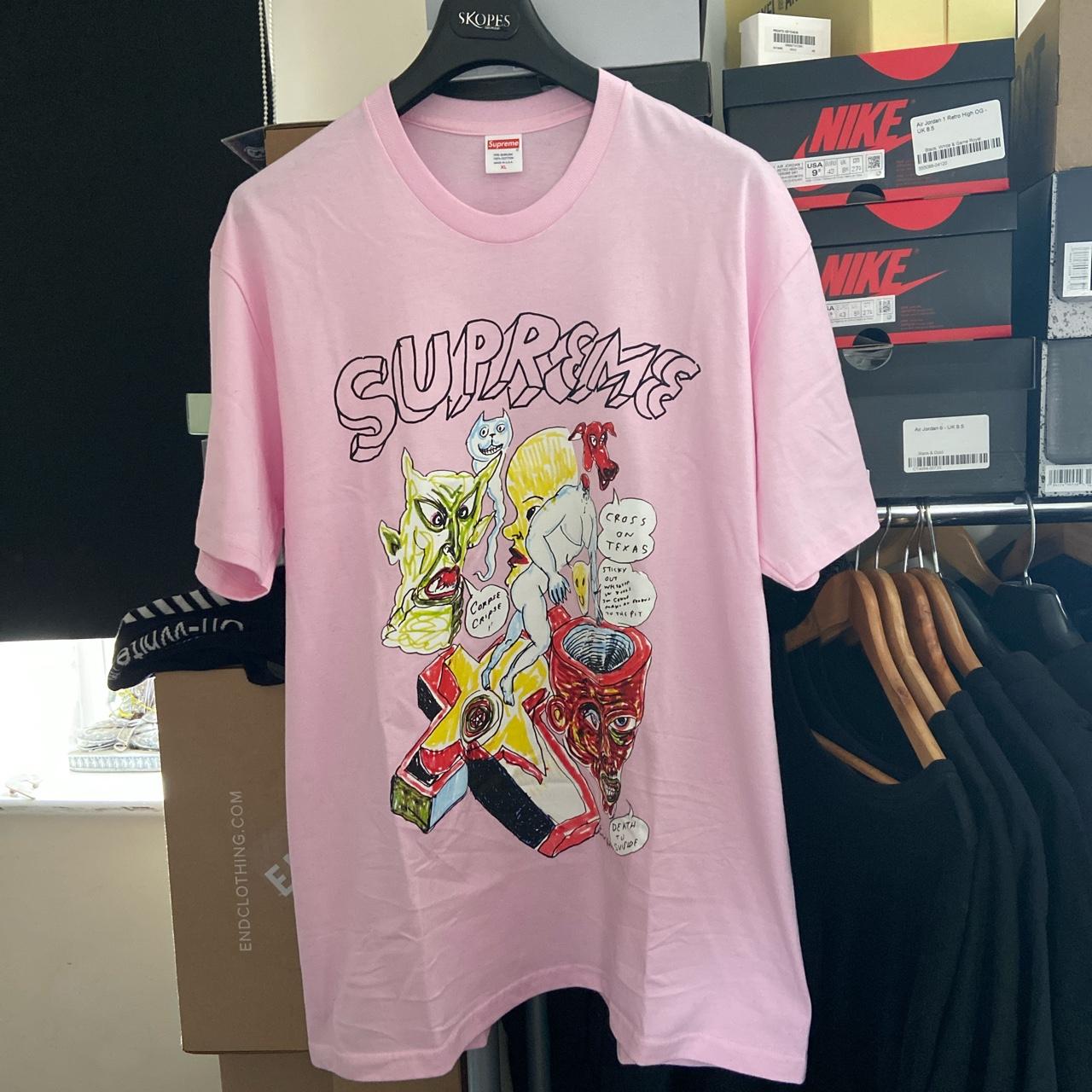Supreme Men's Pink T-shirt | Depop