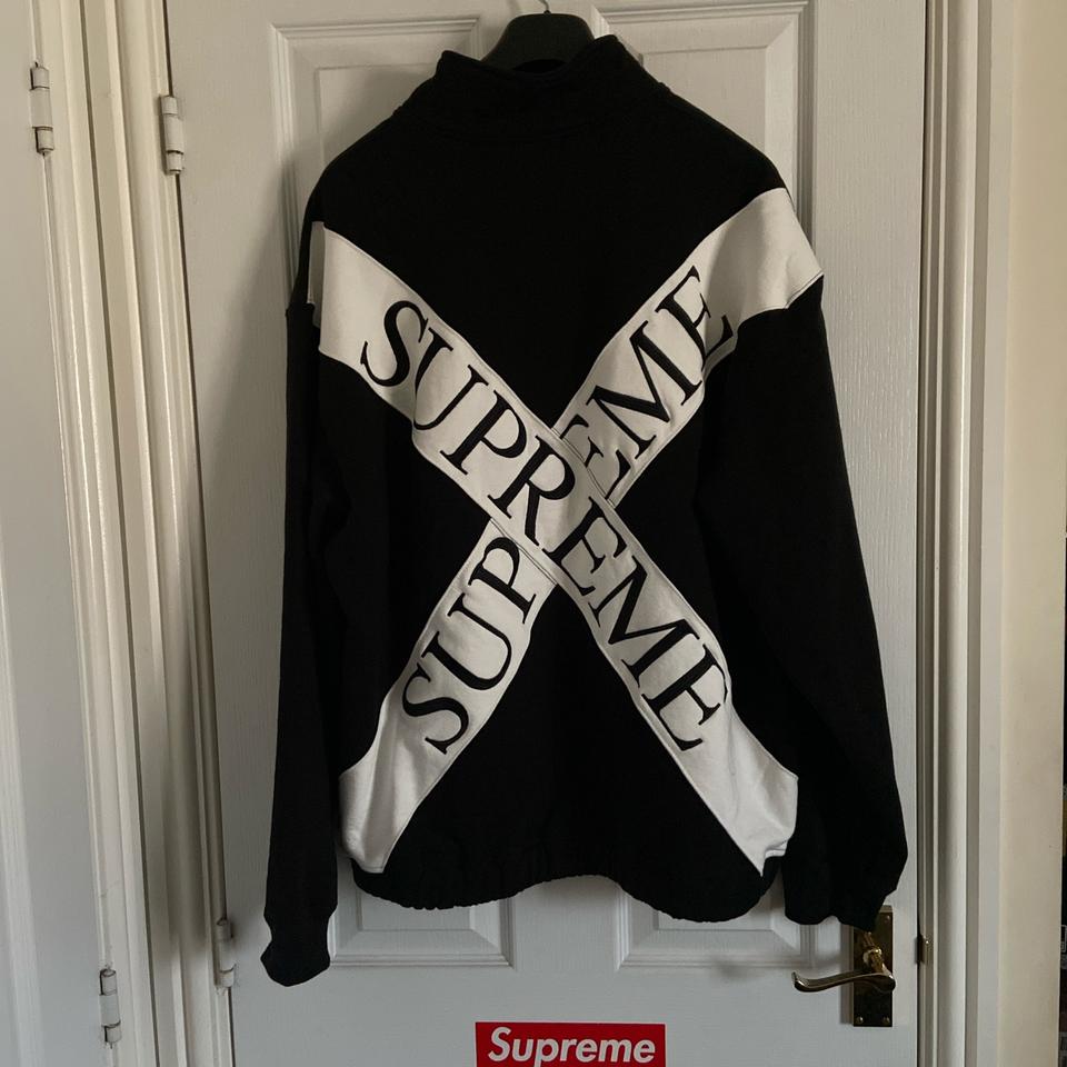 supreme cross half zip sweatshirt
