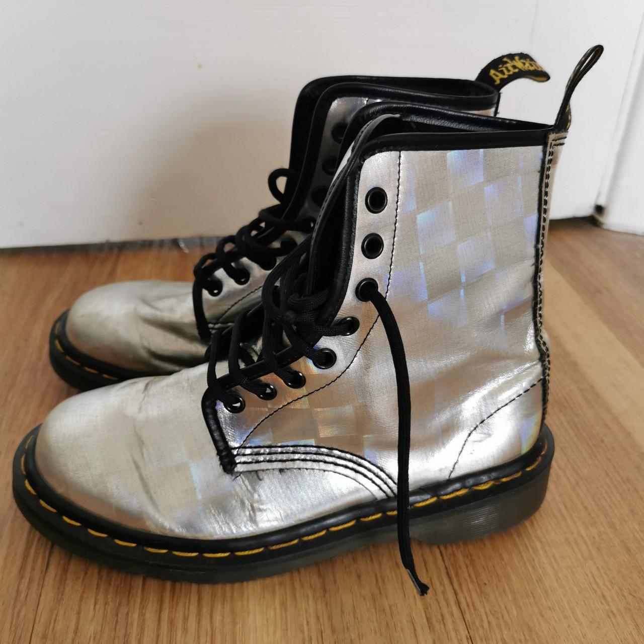 Silver sales holographic boots